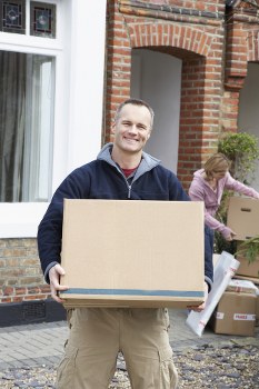 Team member preparing safe moving equipment for a removals job