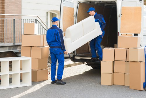Professional packing supplies and organised moving boxes in a Chelsea home