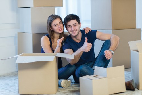 Local removal van serving a Chelsea flat move