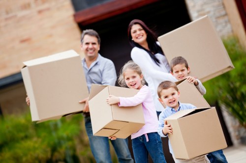 Loading a removal van near Chelsea properties