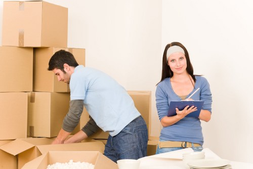 Professional movers navigating a residential move in Chelsea